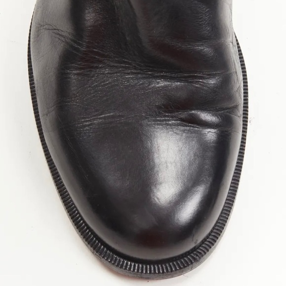 Black leather riding boots - Picture 7 of 7